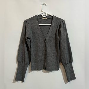 POV Point Of View Grey Button Up‎ Sweater Size Medium